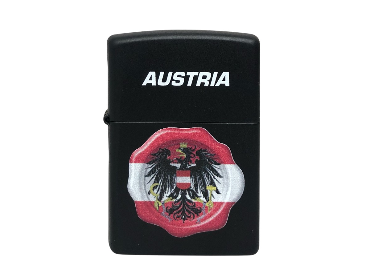 Zippo Austria Adler schwarz matt