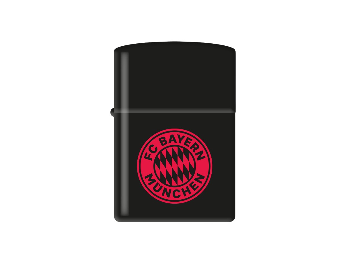 Zippo FC Bayern black matt Druck