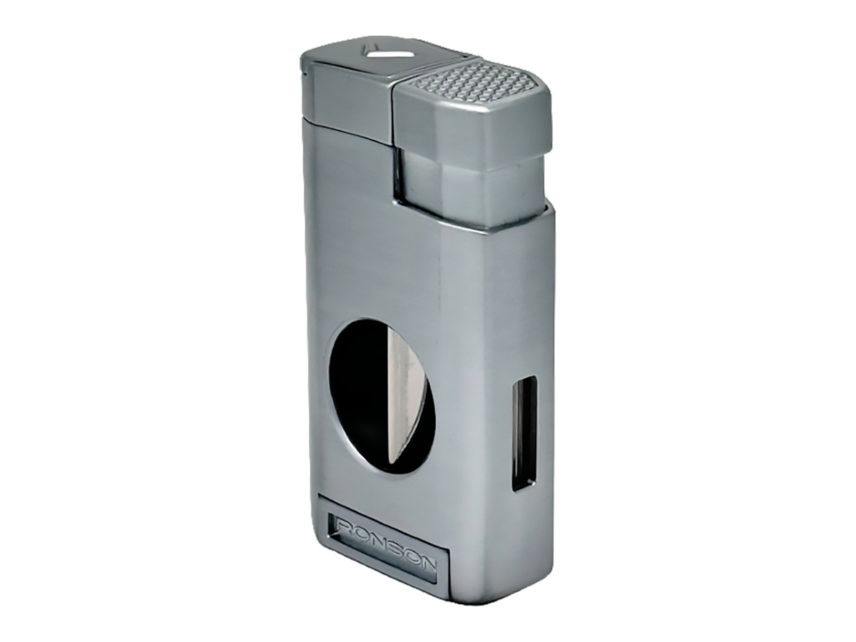 Ronson Thunder 3 Jet-Flame Lighter Silver Chrom