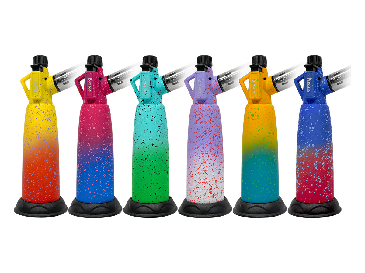 Ronson Table Torch incl.100ml Set 6 color assorted